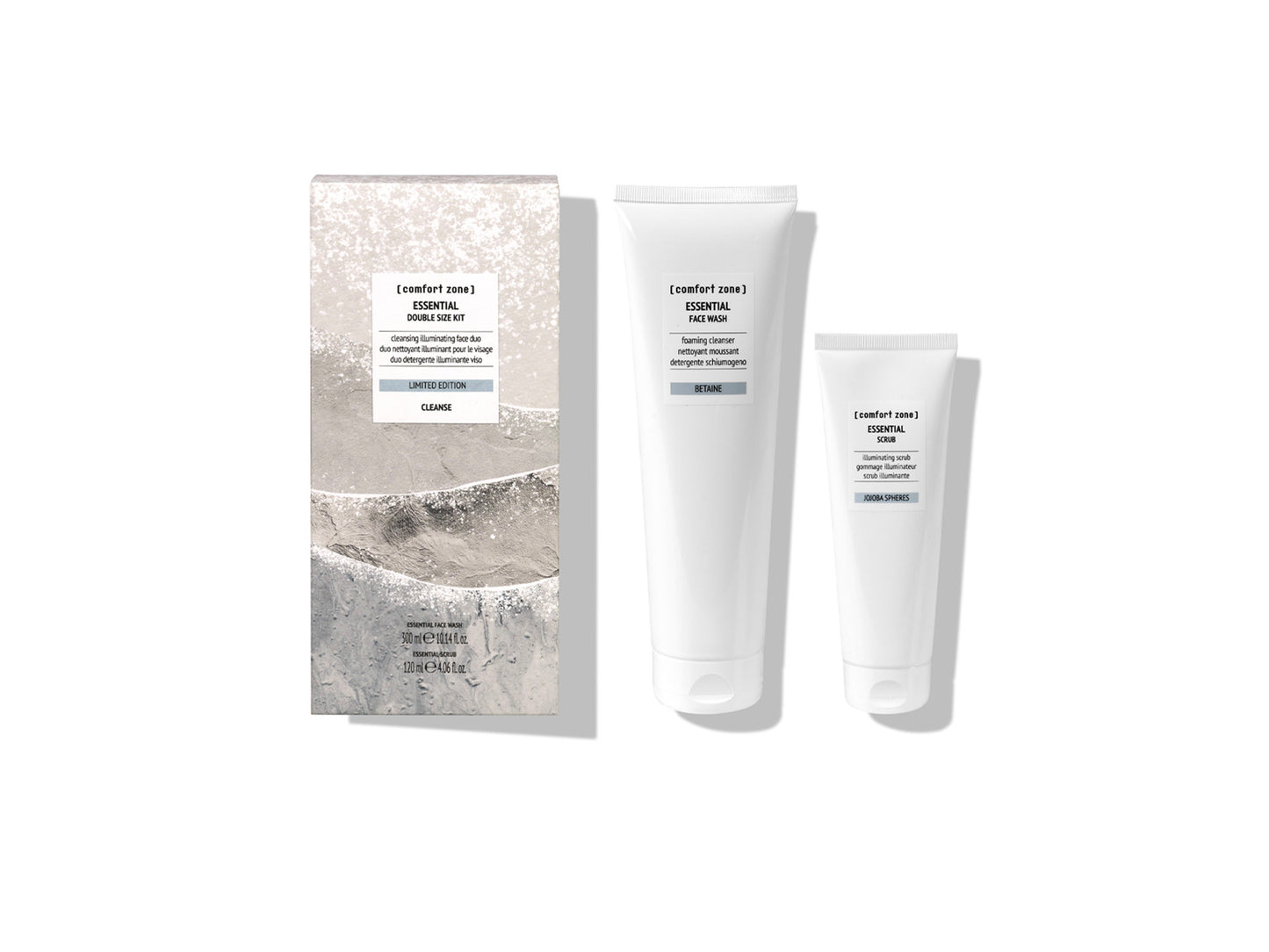 COMFORT ZONE | Essential Maxi Size Kit | Wash and scrub