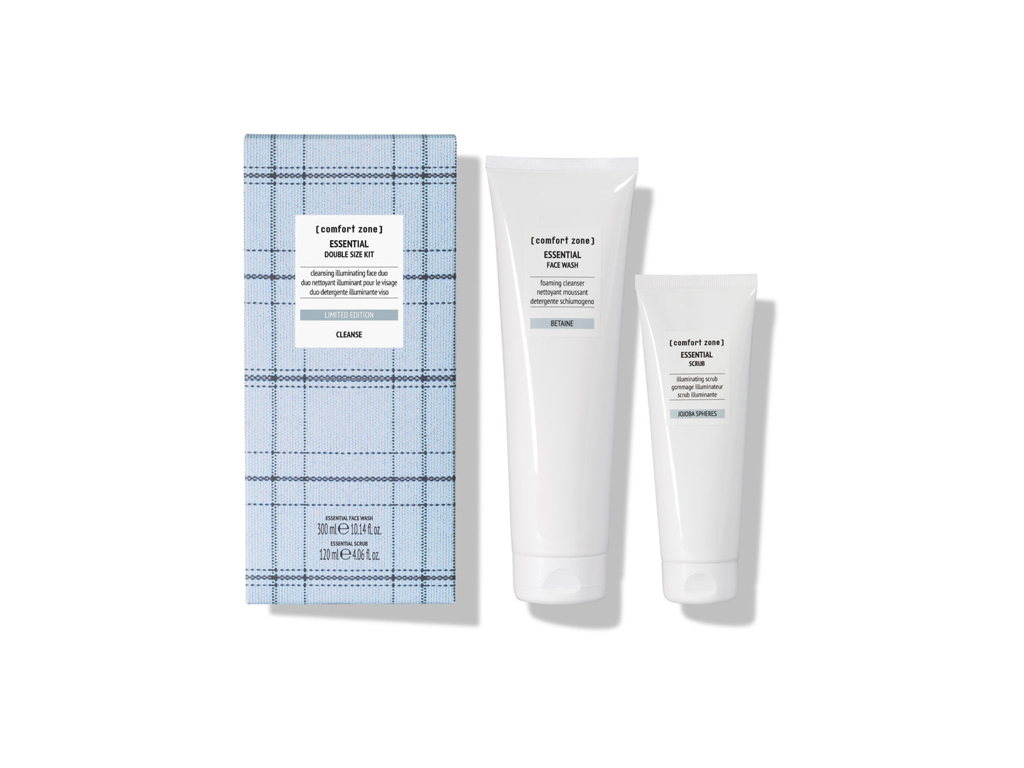 COMFORT ZONE | Essential Maxi Size Kit | Face wash + Scrub