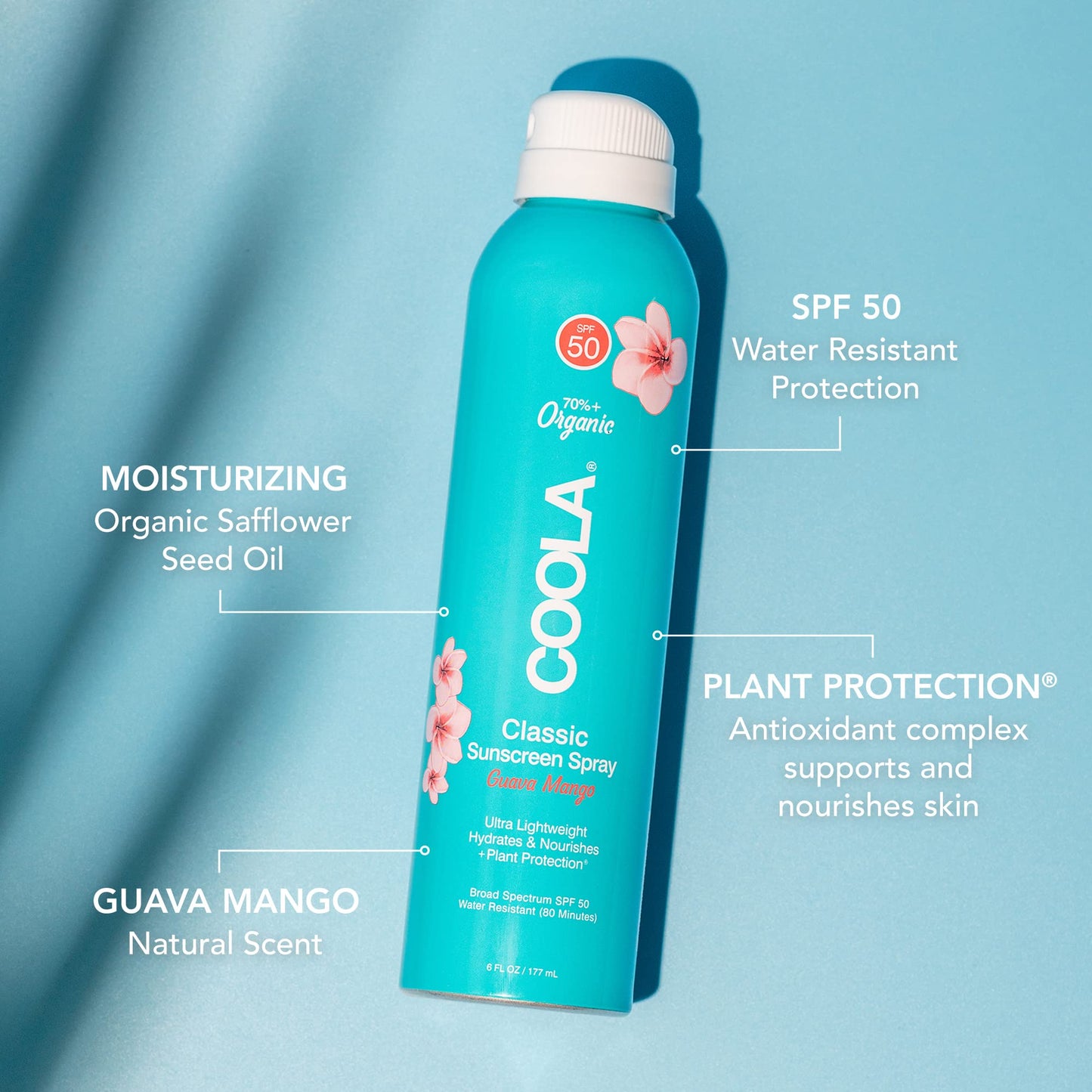 COOLA Classic Body Spray Guava Mango SPF 50, 177 ml