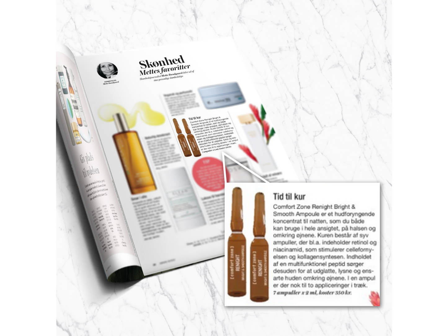 COMFORT ZONE | Renight Bright & Smooth Ampoules | 7x2 ml