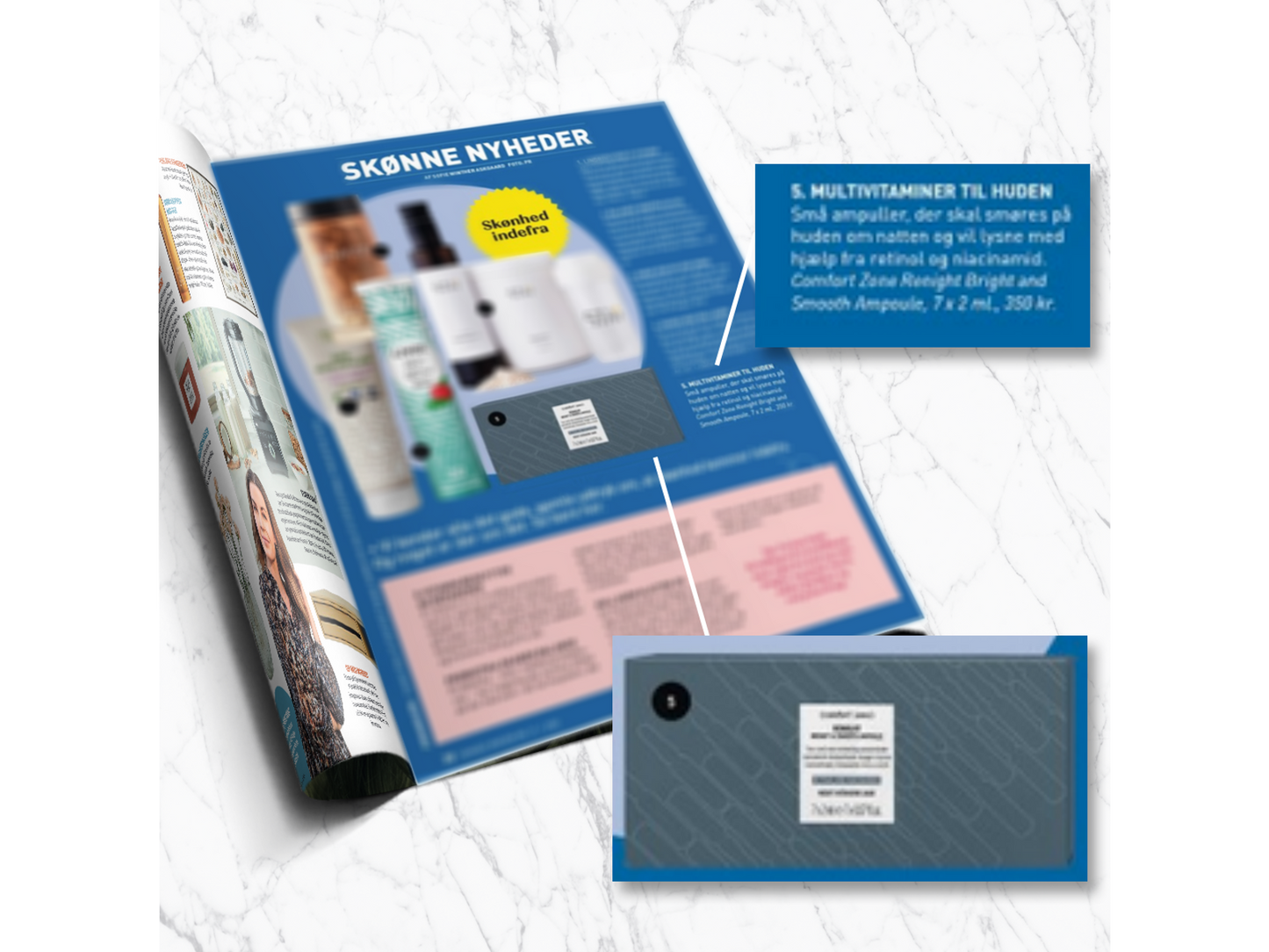 COMFORT ZONE | Renight Bright & Smooth Ampoules | 7x2 ml