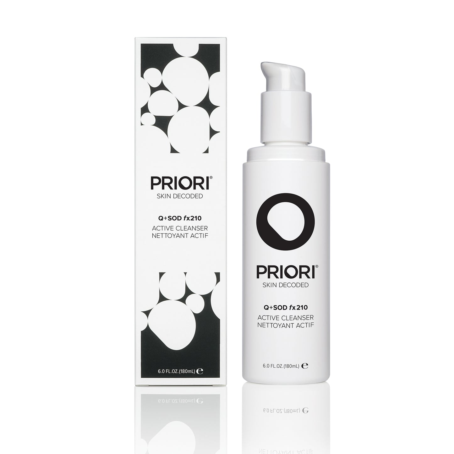PRIORI Q+SOD – Active Cleanser 180ml